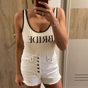 Bride one piece bathing suit